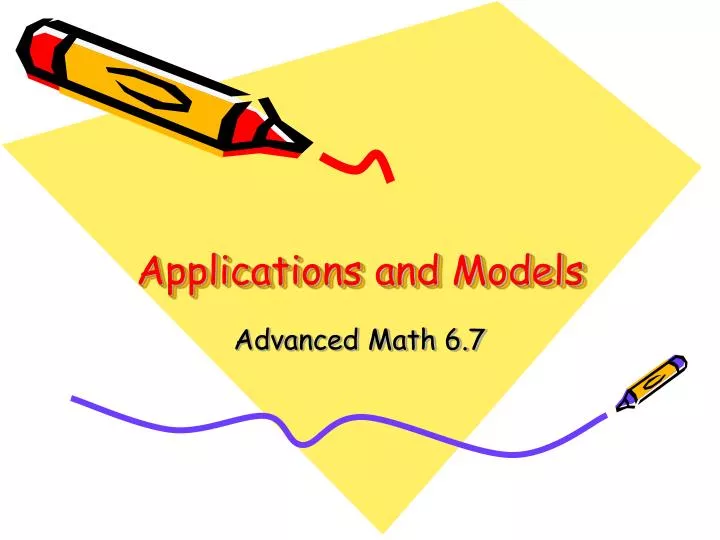 applications and models