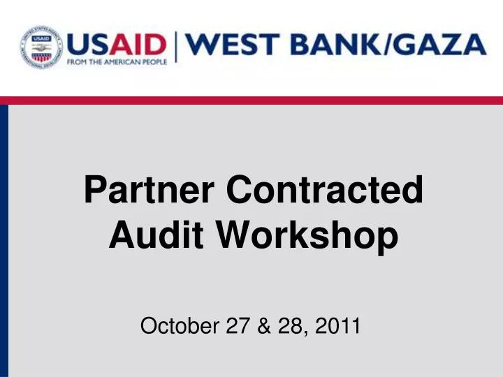 partner contracted audit workshop