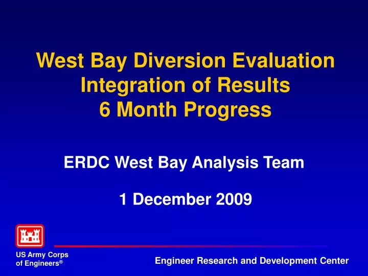 west bay diversion evaluation integration of results 6 month progress