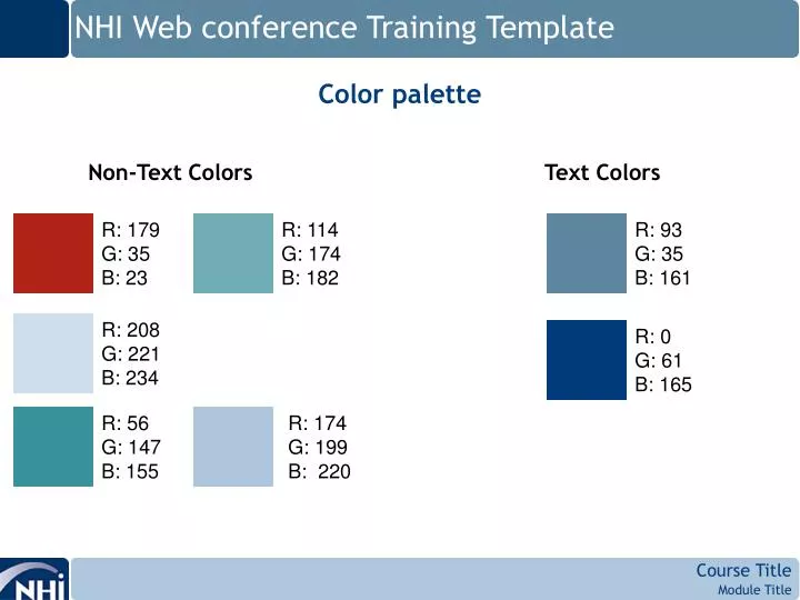 nhi web conference training template