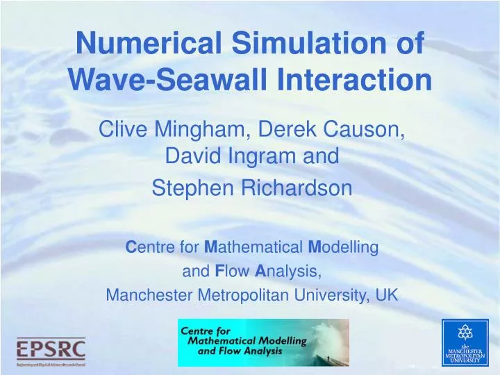 numerical simulation of wave seawall interaction