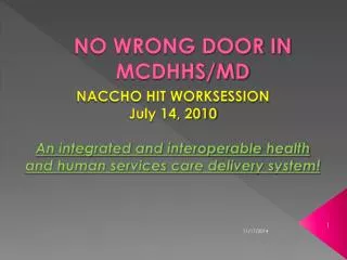 no wrong door in mcdhhs md