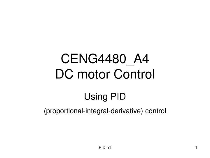 ceng4480 a4 dc motor control