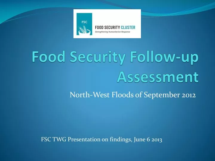 food security follow up assessment