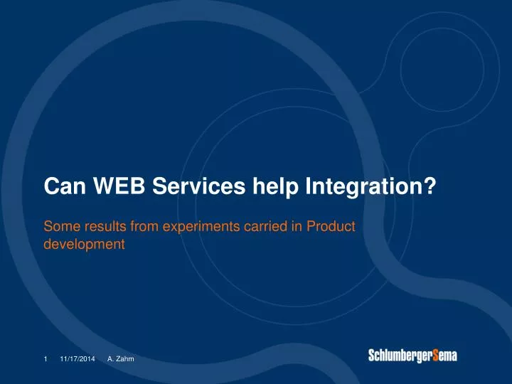 can web services help integration