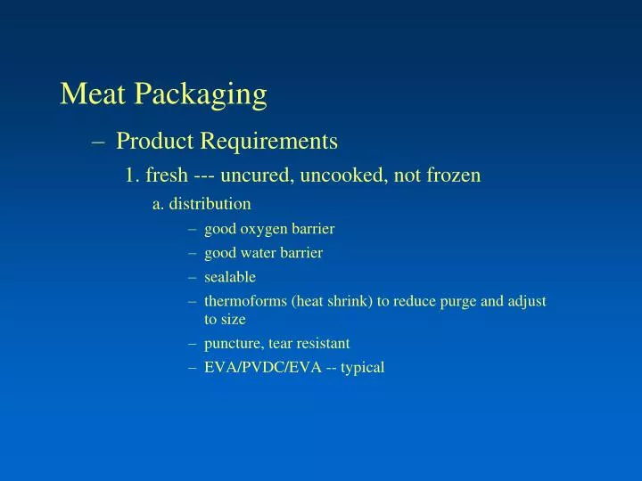 meat packaging
