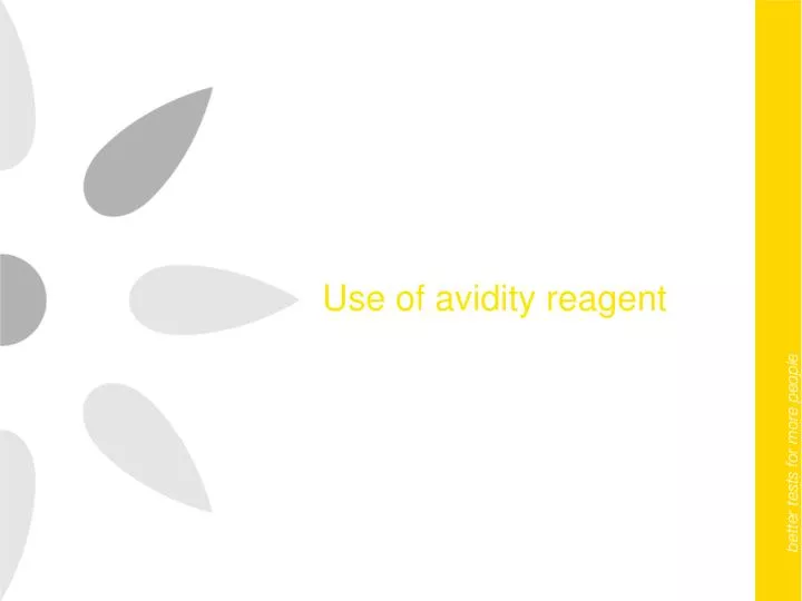 use of avidity reagent