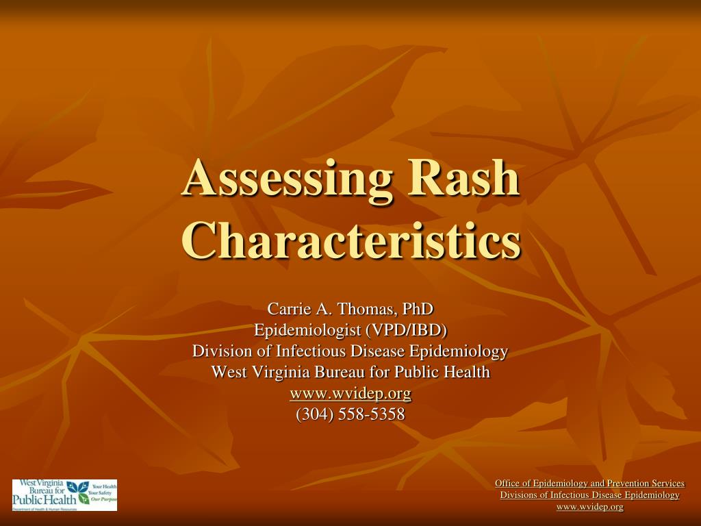 PPT - Assessing Rash Characteristics PowerPoint Presentation, free ...
