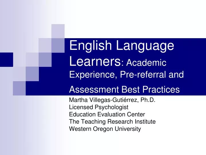 english language learners academic experience pre referral and assessment best practices