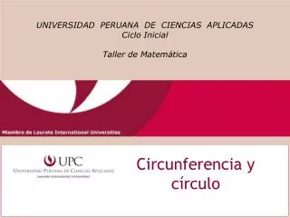 circunferencia y c rculo