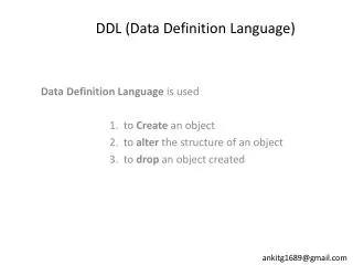 DDL (Data Definition Language)