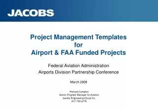 Project Management Templates for Airport &amp; FAA Funded Projects