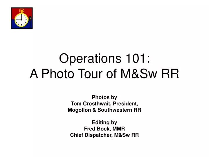 operations 101 a photo tour of m sw rr