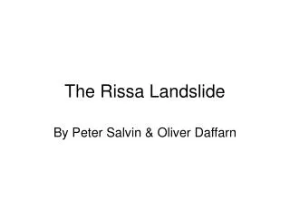 The Rissa Landslide