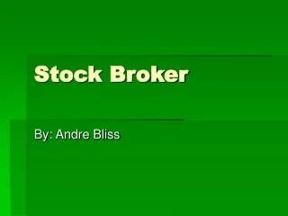 Stock Broker