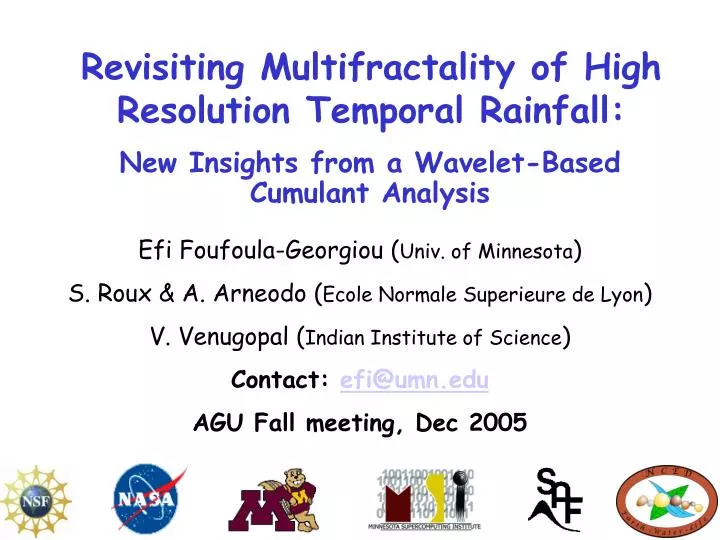 revisiting multifractality of high resolution temporal rainfall