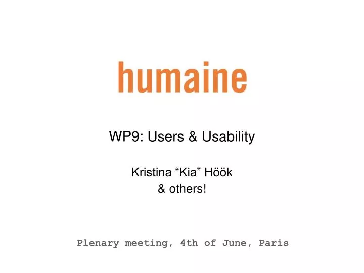wp9 users usability kristina kia h k others