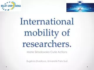 International mobility of researchers .