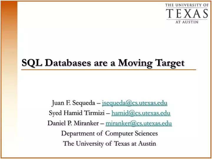 sql databases are a moving target
