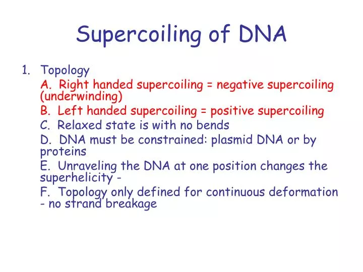 supercoiling of dna