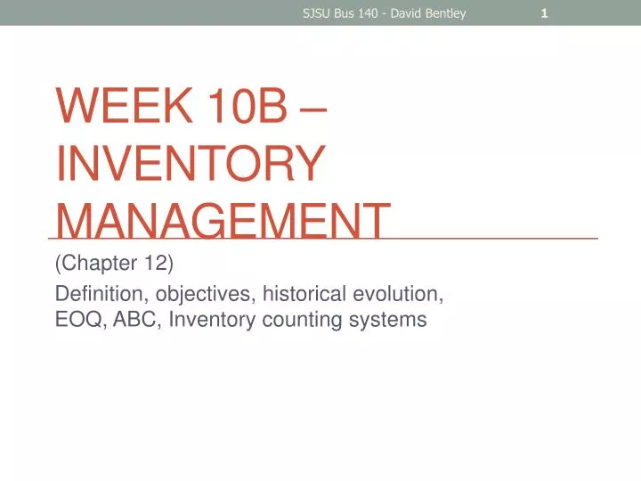 week 10b inventory management