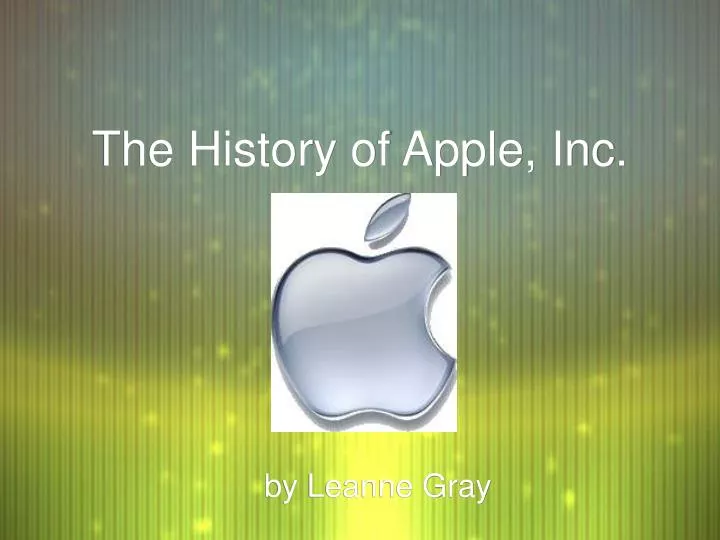 the history of apple inc