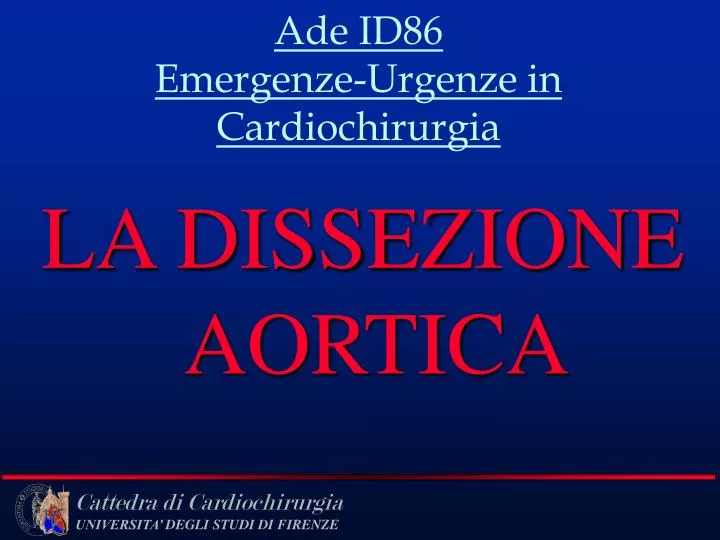 ade id86 emergenze urgenze in cardiochirurgia