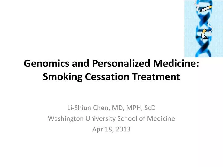 genomics and personalized medicine smoking cessation treatment