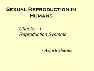 Sexual Reproduction in Humans