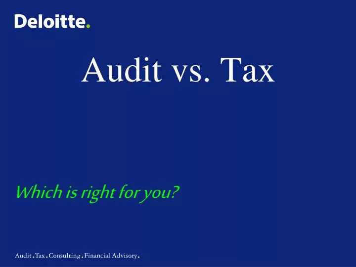 audit vs tax