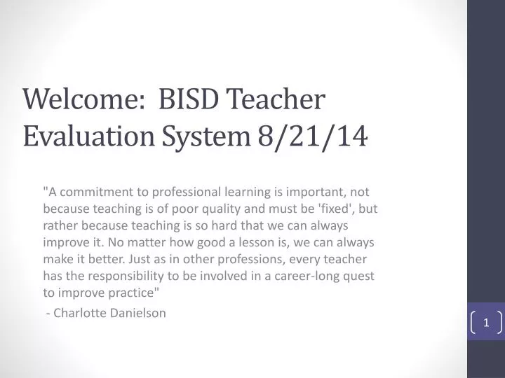 welcome bisd teacher evaluation system 8 21 14