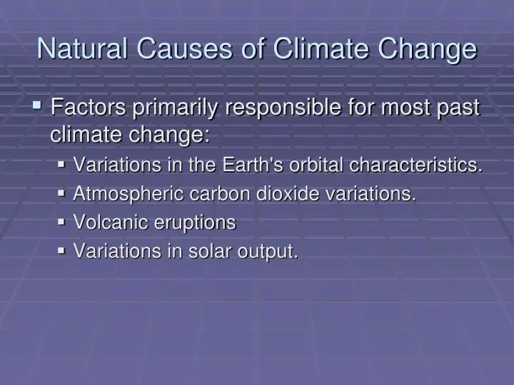 natural causes of climate change