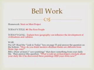 PPT - Bell Work PowerPoint Presentation, Free Download - ID:2444780