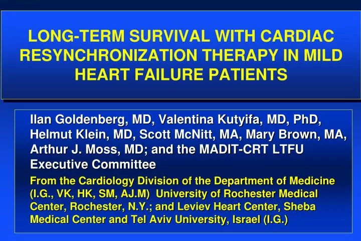 long term survival with cardiac resynchronization therapy in mild heart failure patients