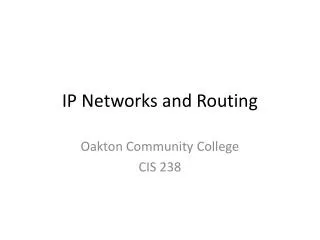 ip networks and routing