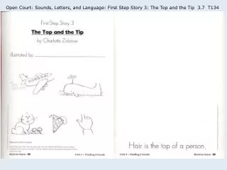 Open Court: Sounds, Letters, and Language: First Step Story 3: The Top and the Tip 3.7 T134