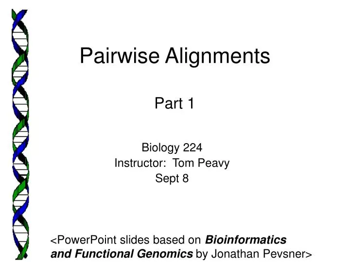 pairwise alignments part 1