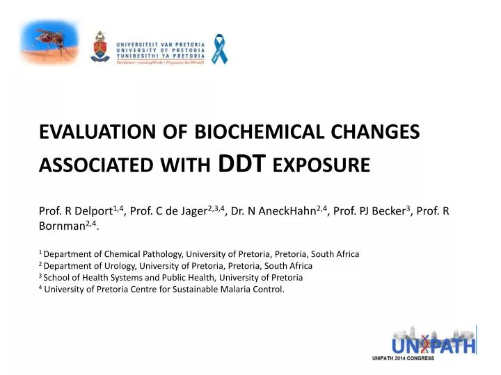 evaluation of biochemical changes associated with ddt exposure