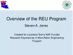 Overview of the REU Program - slide 1