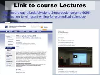 Link to course Lectures