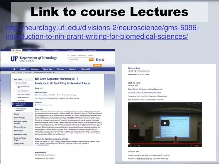 link to course lectures