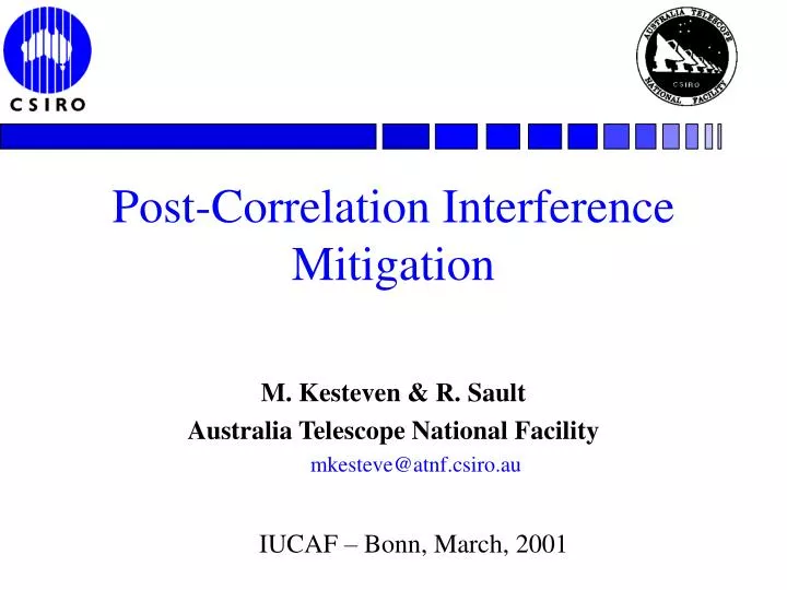 post correlation interference mitigation