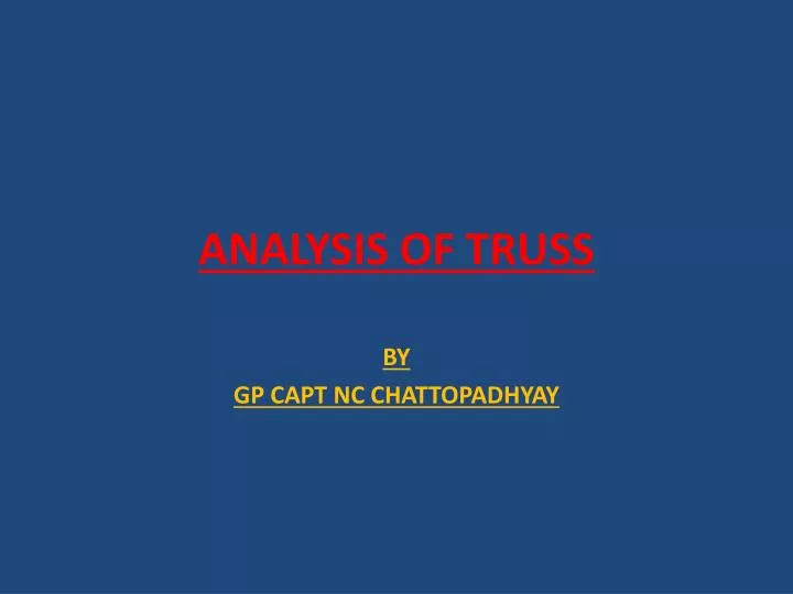 analysis of truss