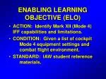 ENABLING LEARNING OBJECTIVE (ELO) - slide 1
