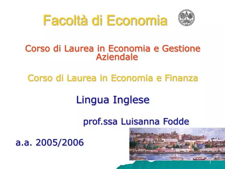 facolt di economia