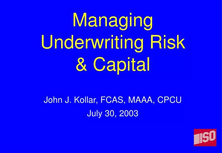 managing underwriting risk capital