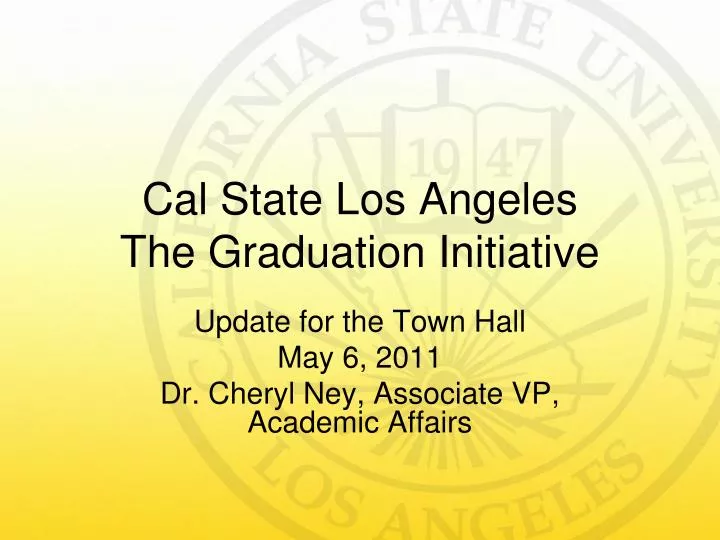 cal state los angeles the graduation initiative