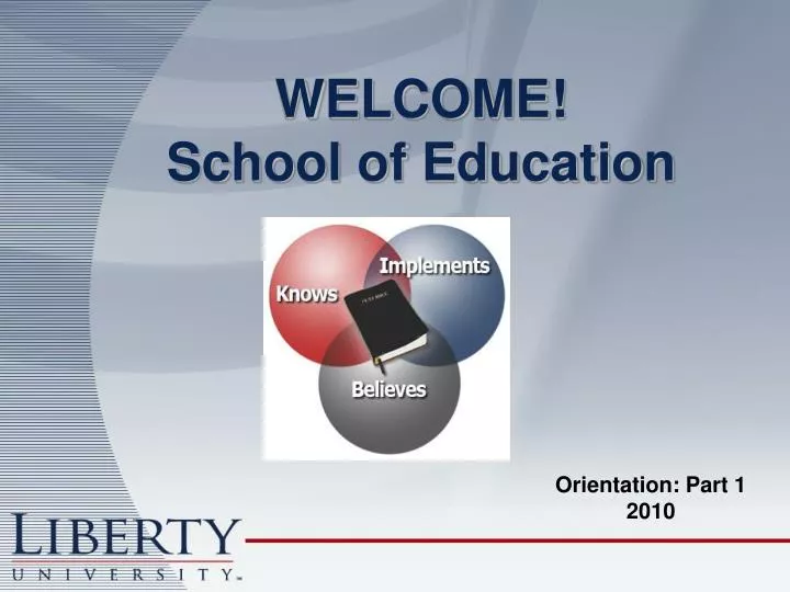 welcome school of education