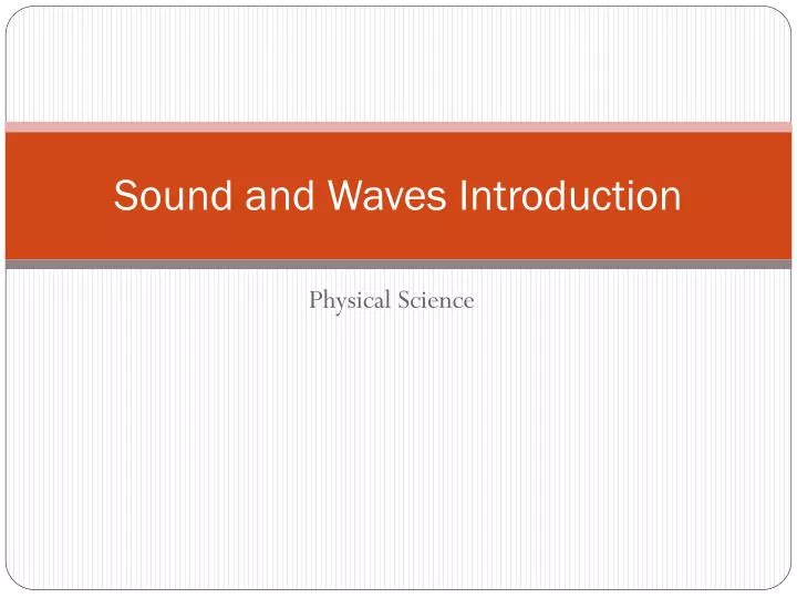 sound and waves introduction