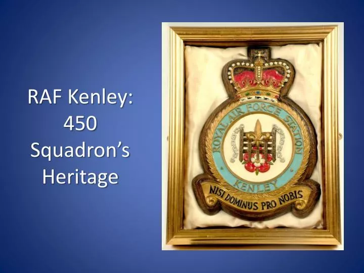 raf kenley 450 squadron s heritage